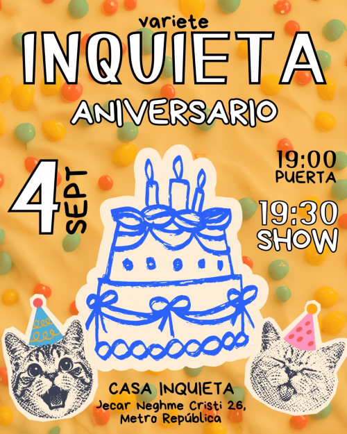 VARIETE INQUIETA  ANIVERSARIO